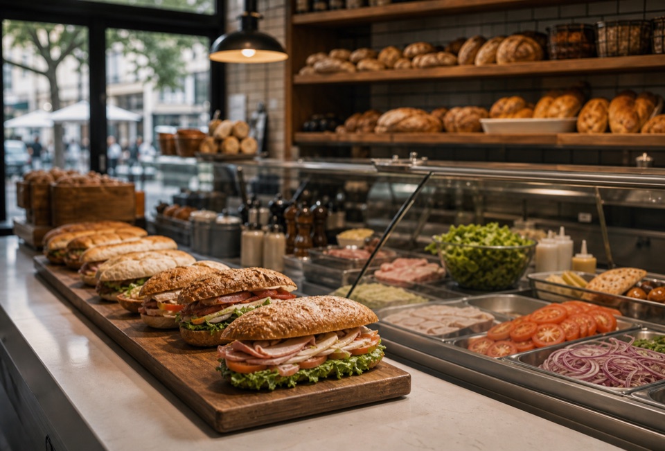 sandwich and deli shop guide background