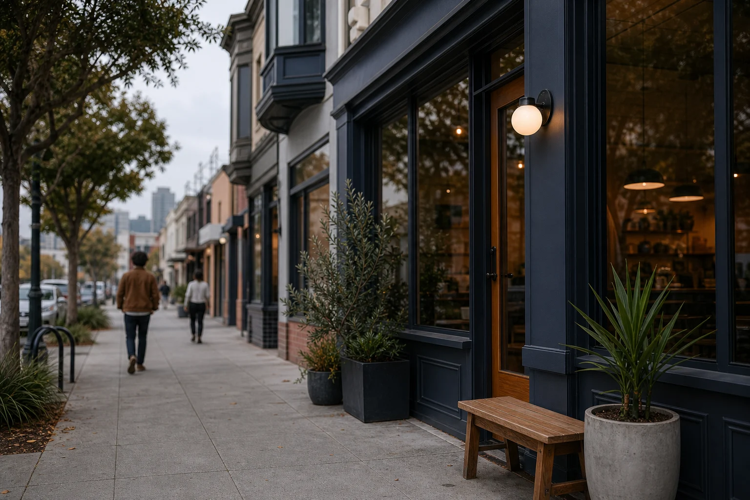 coffee shop location planning in Oakland